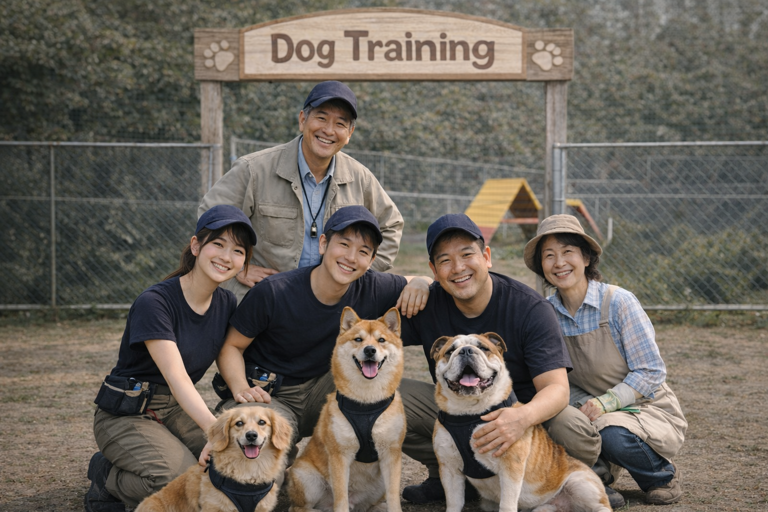 Professional dog training session